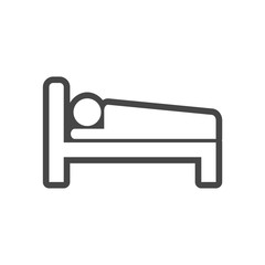 Wall Mural - Hospital bed icon, bed icon symbol sleep night hotel motel 