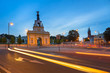 Cityscape of Bialystok with traffic lights, Poland