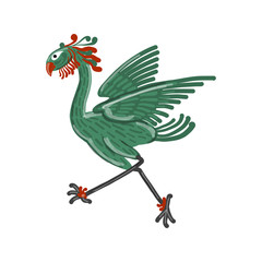 Poster - Fantastic mythological bird, sketch for your design