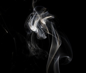 Smoke on black background