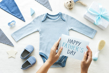 Poster - Baby shower themed Father's Day card