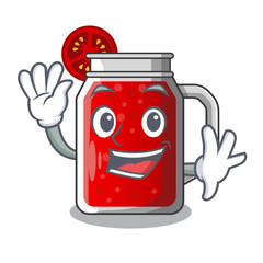 Sticker - Waving sweet tomato juice in character glass