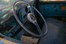 Wheel Of Old Rusty Vintage Car