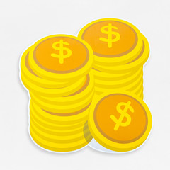 Wall Mural - Money icon isolated