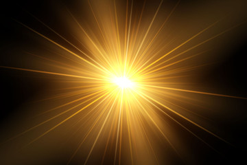 Wall Mural - Glow light effect. Star burst with sparkles. Sun.