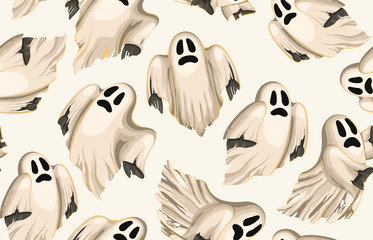 Wall Mural - Halloween seamless pattern. Digital pattern for Halloween design Perfect for decoration, wrapping papers, greeting cards, web page background.