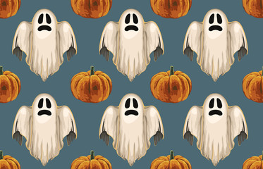 Wall Mural - Halloween seamless pattern. Digital pattern for Halloween design Perfect for decoration, wrapping papers, greeting cards, web page background.