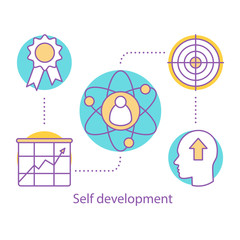 Self development concept icon