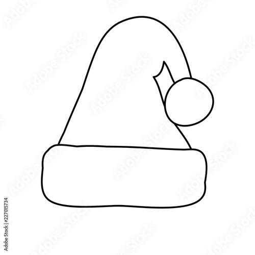 Santa Claus Hat Outline Simple Buy This Stock Vector And