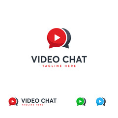 Video Chat logo designs concept vector, Video Talk logo symbol