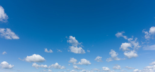 Wall Mural - Beautiful blue sky and white clouds, professional shoot, no birds, no noise.