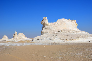 Wall Mural - The limestone formation in White desert. Sahara. Egypt