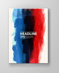 Poster - Vector. Paint card with watercolor blots. eps10 illustration