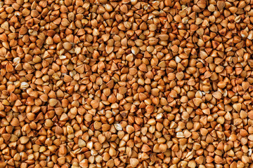 buckwheat food background. Useful cereals for vegetarians