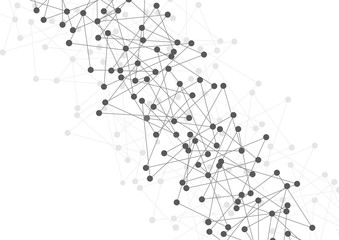 Wall Mural - Abstract polygonal with connecting dots and lines. Vector network and connection concept.