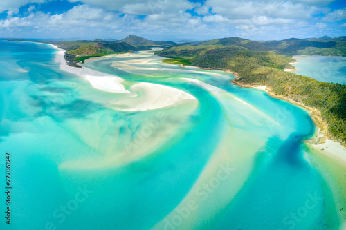 Fotomural Hill Inlet at Whitehaven Beach on Whitesunday Island, Queensland, Australia