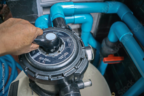 Fototapeta Swimming Pool Cleaning Equipment Service And Fototapeta Swimming Pool Cleaning Equipment Service And
