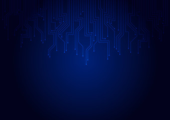 Wall Mural - Abstract background blue color technology concept. Vector illustration dots and lines social network and connecting.
