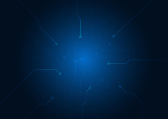 Wall Mural - Abstract background blue color technology concept. Vector illustration dots and lines social network and connecting.