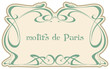 Motives Paris. Art nouveau. Vector isolate element. Vintage frame. Wedding invitation, birthday cards.