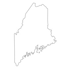 Wall Mural - Maine - map state of USA