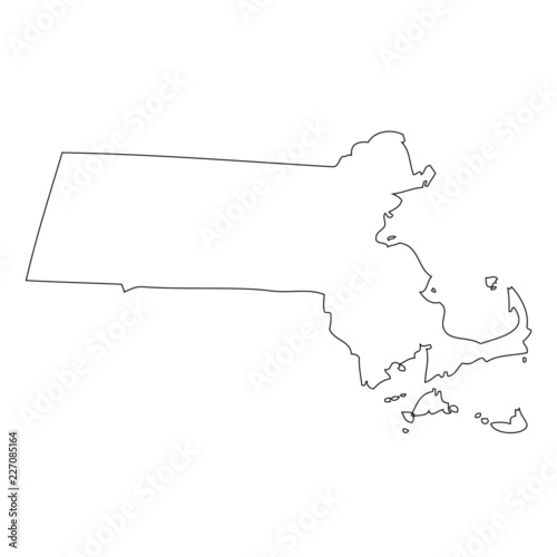 Fotografía Massachusetts - map state of USA