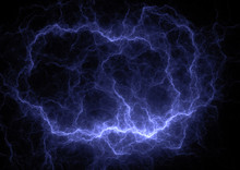 Blue Lightning, Abstract Plasma Background