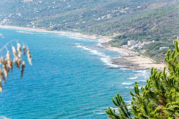 Seacoast of Palinuro with its wonderful crystal clear water sea and caves