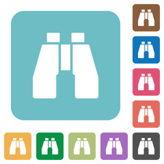 Sticker - Binoculars rounded square flat icons