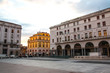 The panorama of Piazza della Vittoria square, Brescia, Italy