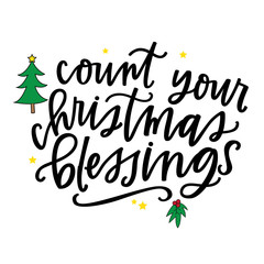 Canvas Print - count your christmas blessings