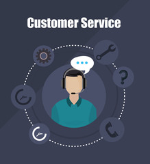 Canvas Print - customer service call center