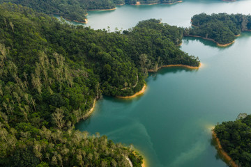 Wall Mural - Reservoir in Hong Kong from top