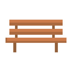 Canvas Print - park chair wooden icon