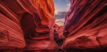 The Antelope Canyon, Near Page, Arizona, USA. The Antelope Canyon Is The Most-visited And Most-photographed Slot Canyon In The American Southwest.