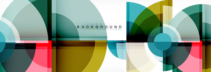 Vector fantastic circle modern geometric background template