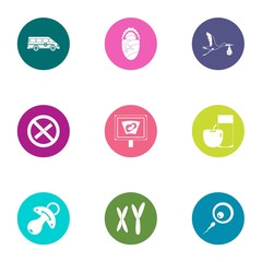 Poster - Ripening icons set. Flat set of 9 ripening vector icons for web isolated on white background