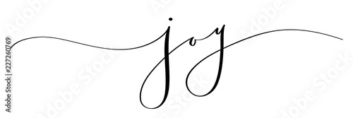 Fotografía JOY brush calligraphy banner
