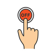 Sticker - Turn off button click color icon