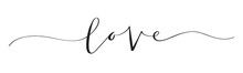 LOVE Brush Calligraphy Banner