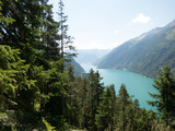 Fototapeta  - Panorama von See in Österreich