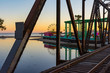 Santa Cruz Beach Boardwalk, California - Railroad Bridge and Boardwalk