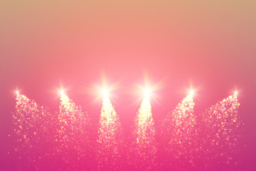 Highly detailed all over texture of an illustration of glittering shooting stars on a pink valentine background.