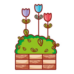 Sticker - Flowers in pot drawing