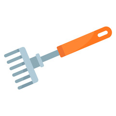 Poster - Plant hand rake icon. Flat illustration of plant hand rake vector icon for web design