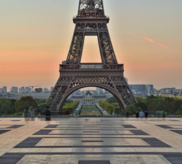 Wall Mural - Eiffel Tower at sunrise.