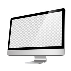 Poster - computer, realistic, 3d, isolated - stock vector.