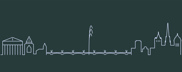 Geneva Single Line Skyline