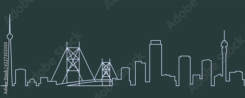 Johannesburg Single Line Skyline