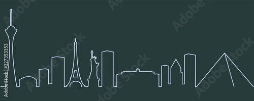 Photo Las Vegas Single Line Skyline
